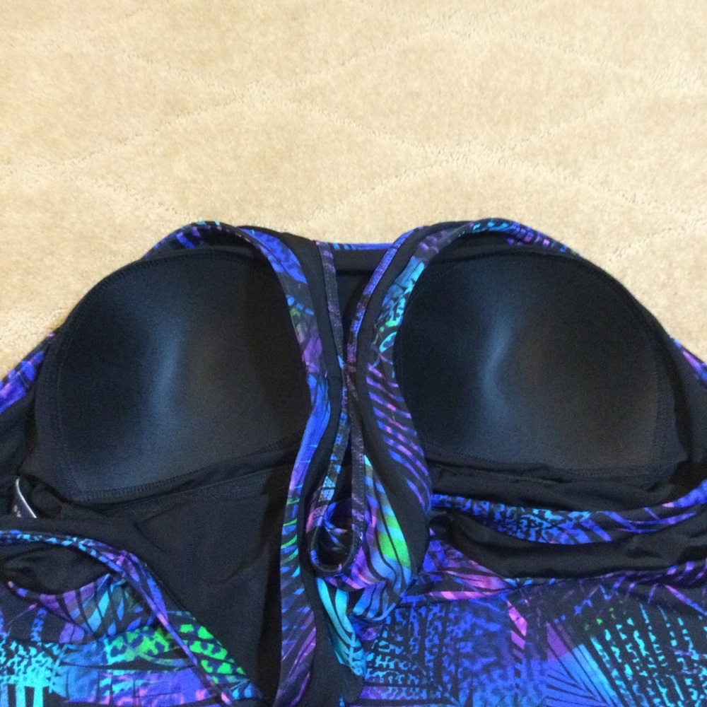 Swimsuits For All NWOT High-Neck Racerback Tankini Top, 18 - Picture 6 of 9